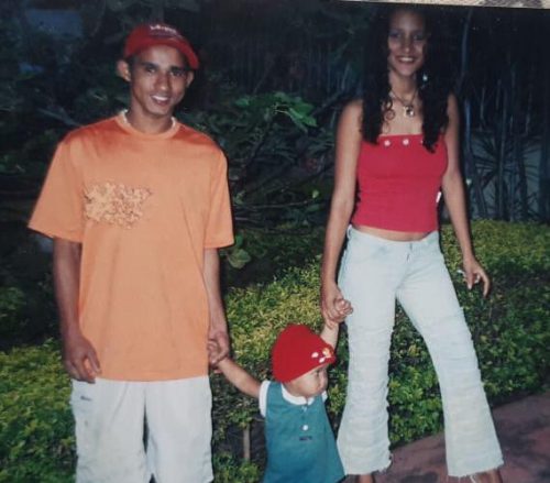 Jos, o filho e Andreia, quando chegaram a Gois - Foto: arquivo pessoal