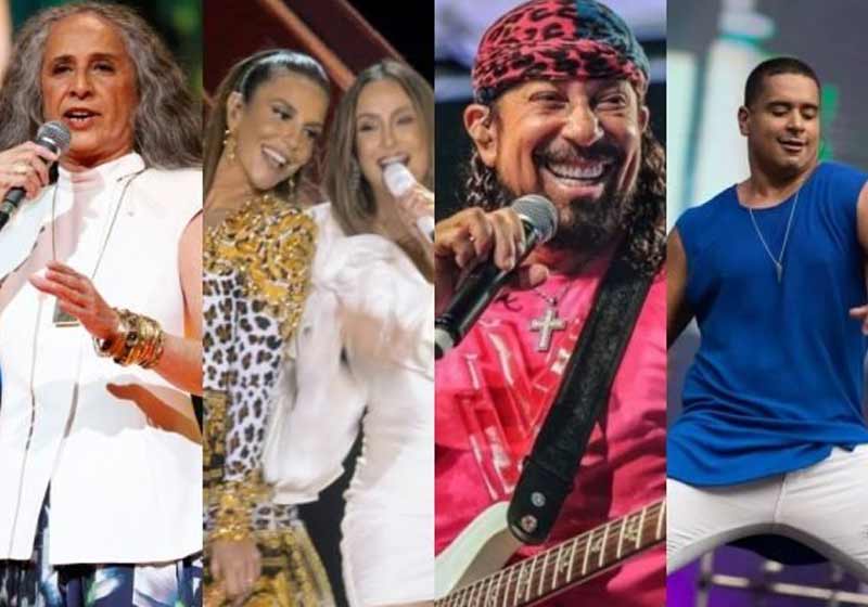 Bethânia, Ivete, Claudia, Bell e Léo - Fotos: reprodução